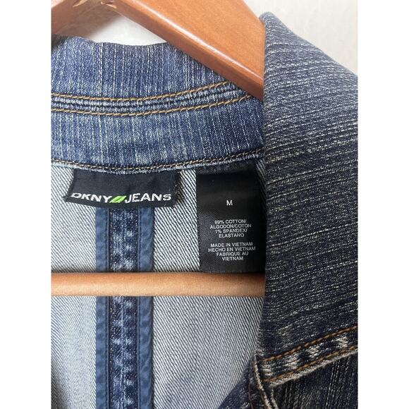 Vintage DKNY Blue Denim Jacket Button Front Casual Women’s Sz Medium - Picture 8 of 8